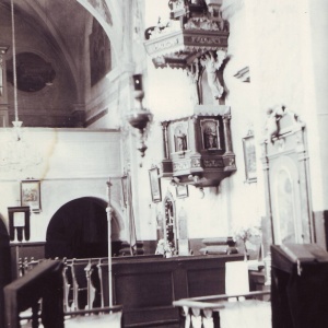 Interiér kostola, rok 1965